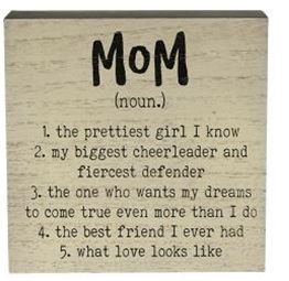 Mom Definition Box Sign