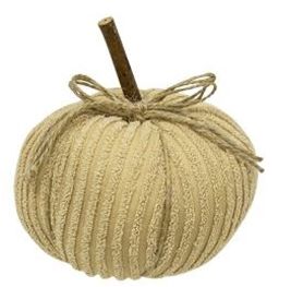 Cream Chenille Pumpkin - 6"