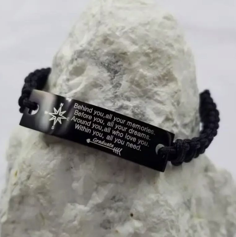 Behind You All Your Memories Graduation Bracelet