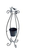 Black Plant Stand w/Bird