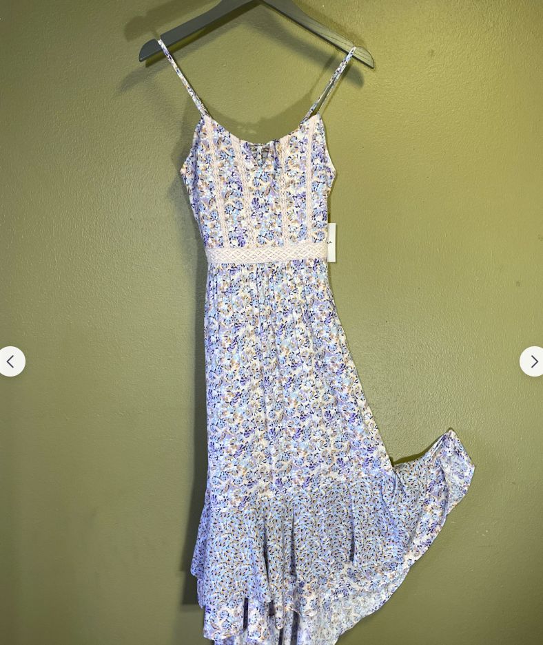 High-Low Maxi Summer Dress (Lt Blue)