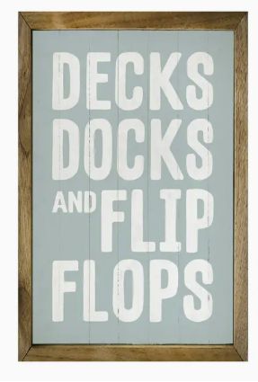 Decks Docks and Flip Flops Blue