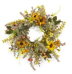 Harvest Daisy &amp; Baby Eucalyptus Candle Ring