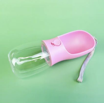 Pet Water Bottle, Color: Pink