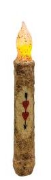 7" LED Taper Stenciled Timer Candle