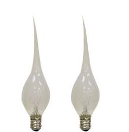 2/Pkg, 7 Watt Clear Silicone Bulbs, Candelabra Base