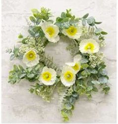 Alabaster Poppy Candle Ring, 4.5"