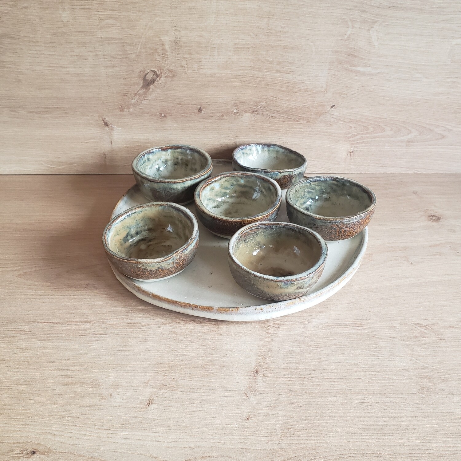 Birch Plate And Dipping Bowl Set 2