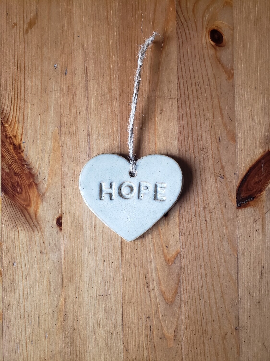 Hope Birch Heart Hanging Decoration 