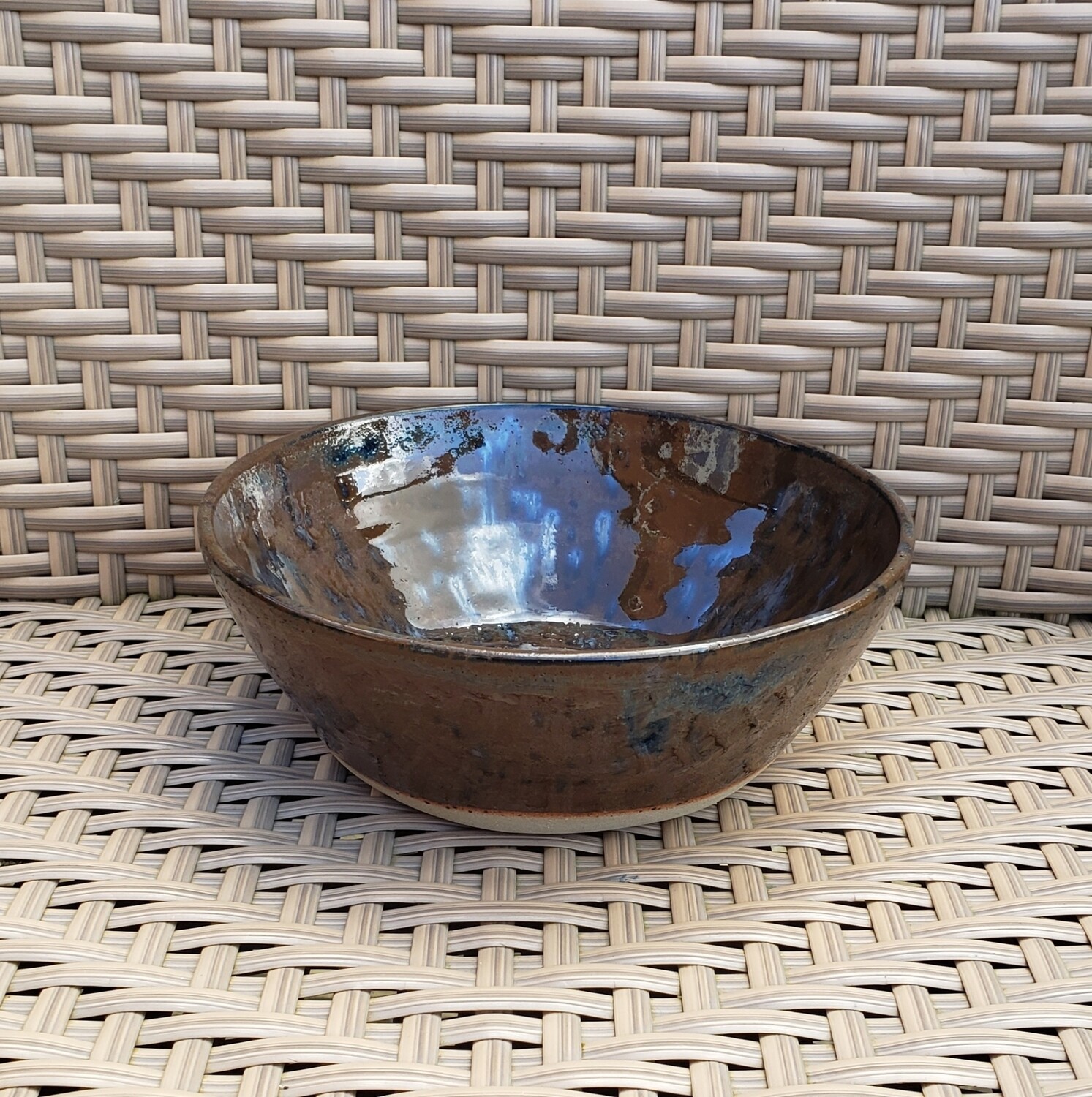Iron Lustre Serving Bowl