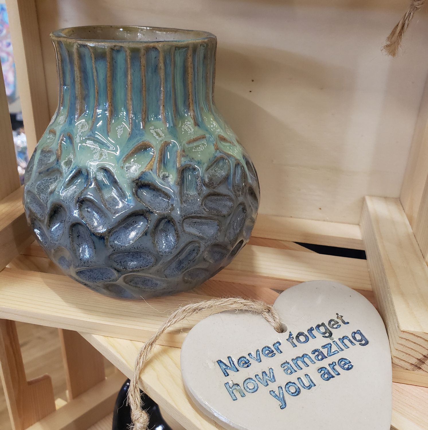 Marcasite and Green Tea Vase