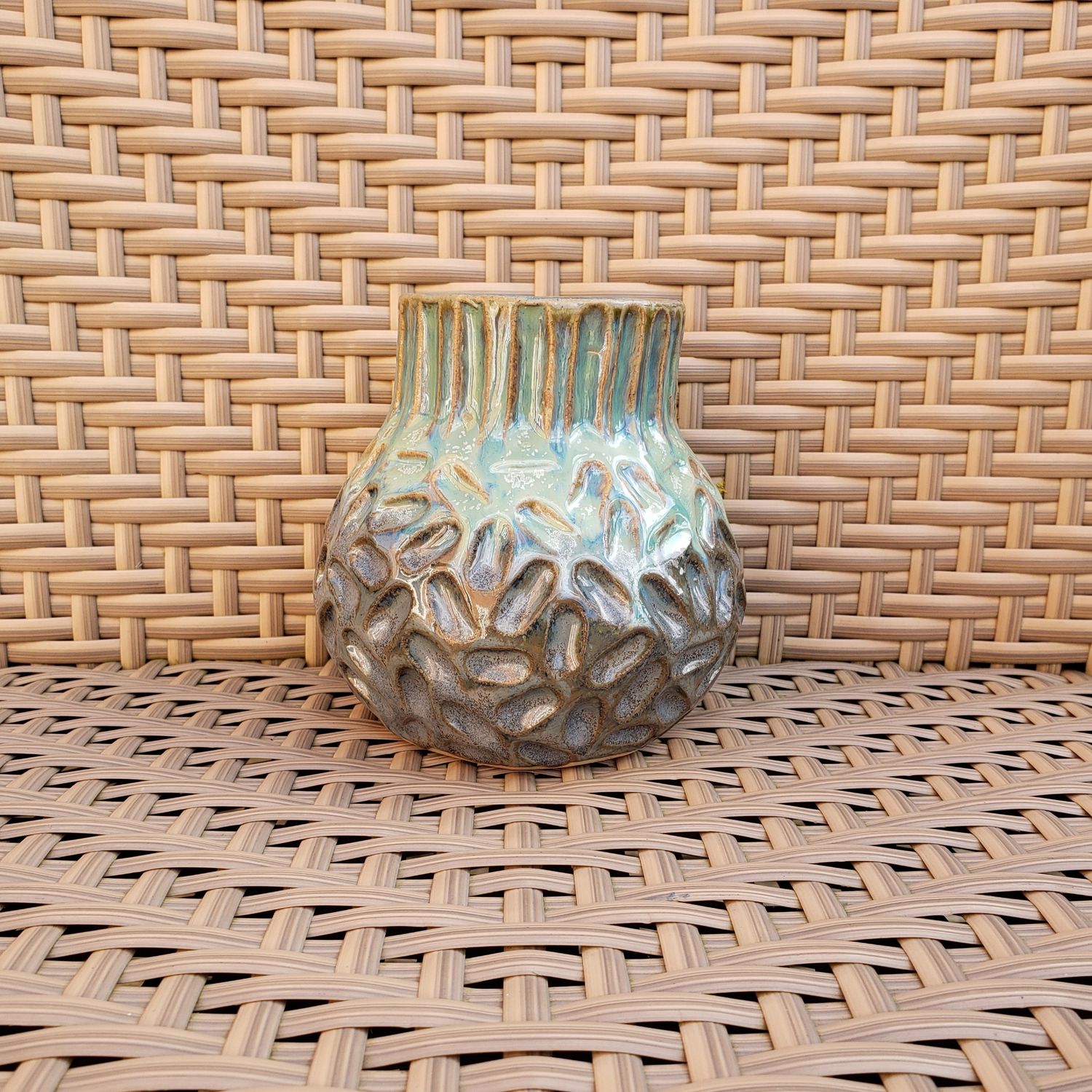 Marcasite and Green Tea Vase