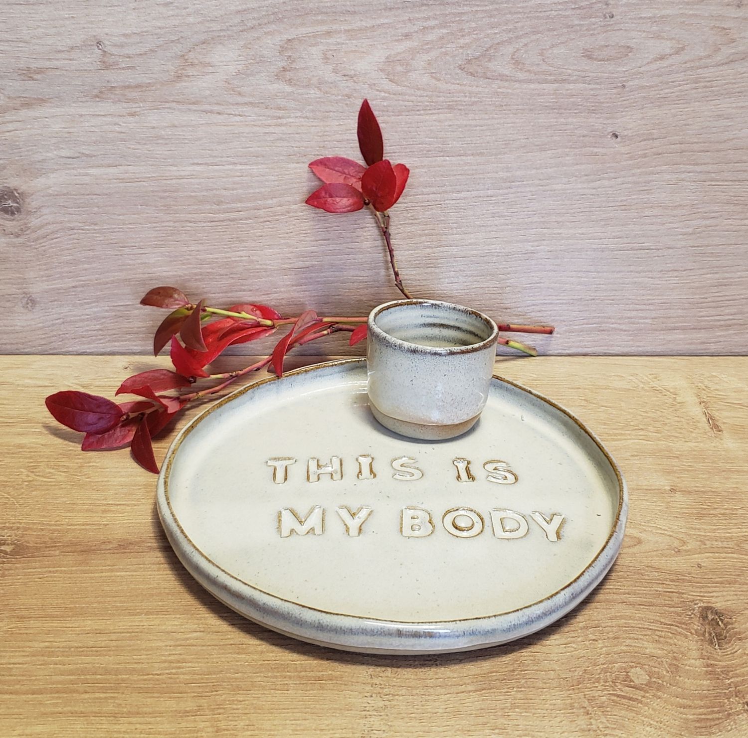Birch Communion Cup and Plate 2