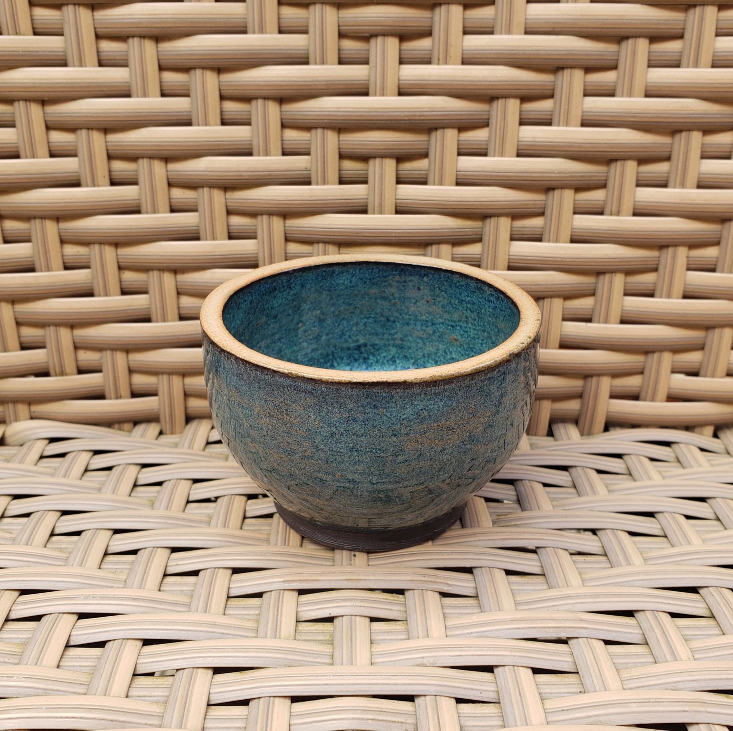 Black Slip and Indigo Float Little Bowl