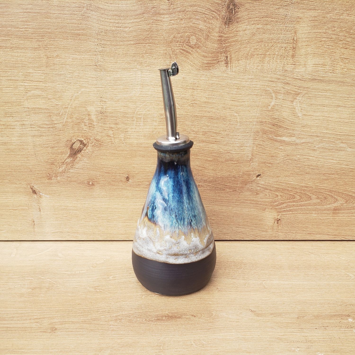 Sea Salt and Iron Lustre Olive Oil Bottle