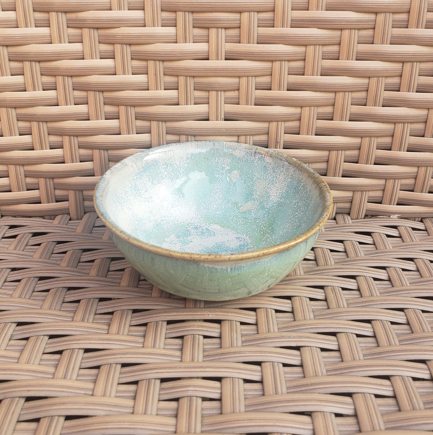 Alabaster and Green Tea Little Bowl