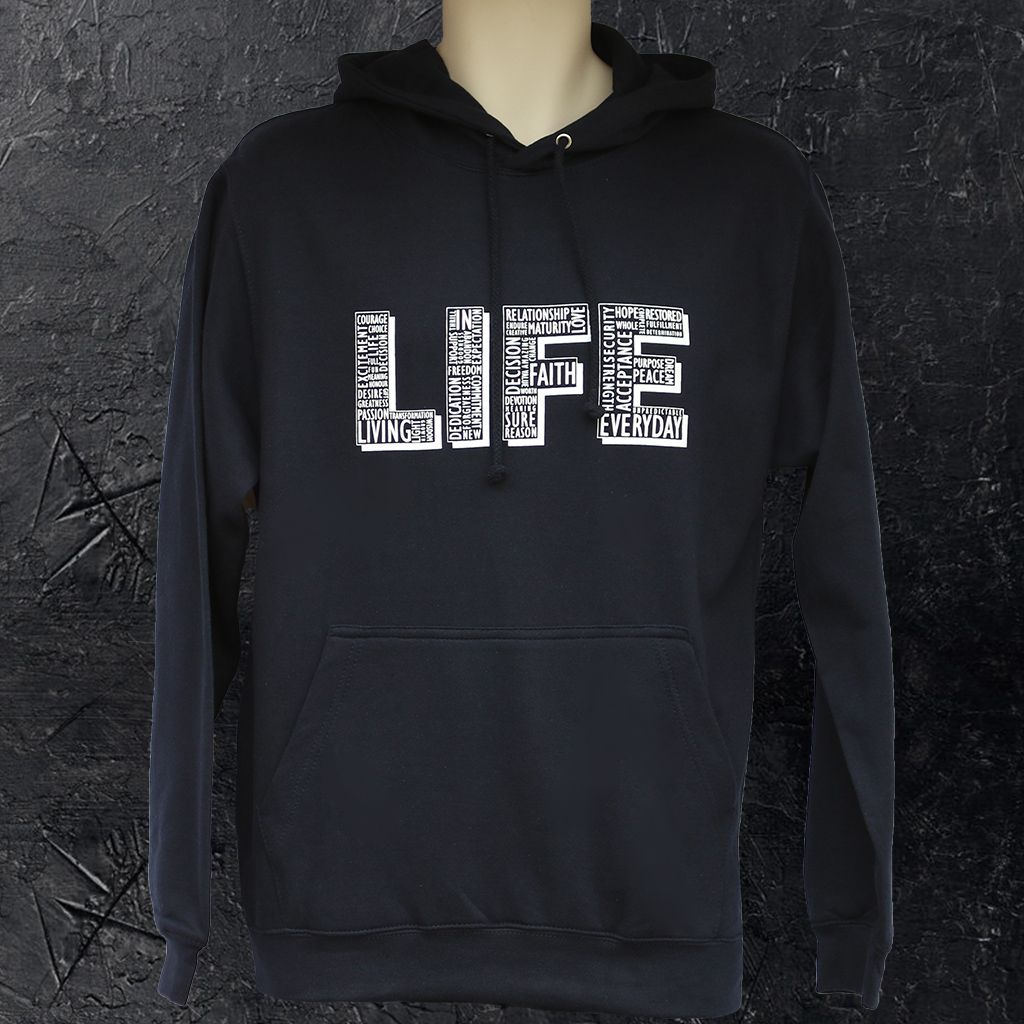 LIFE Hoodie Navy Unisex, Size: Small, Colour: Navy