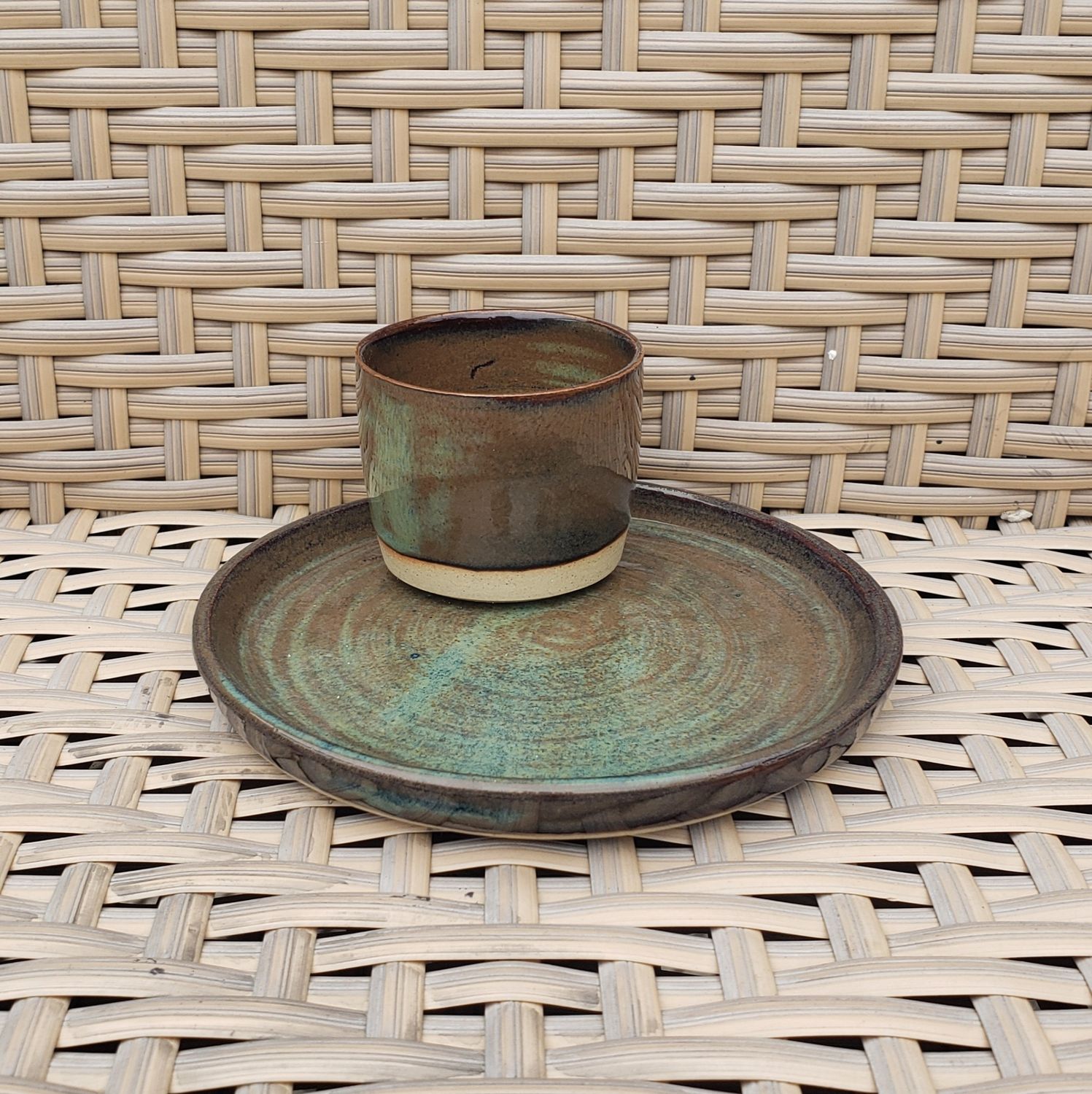 Stoned Denim Communion Cup and Plate 3