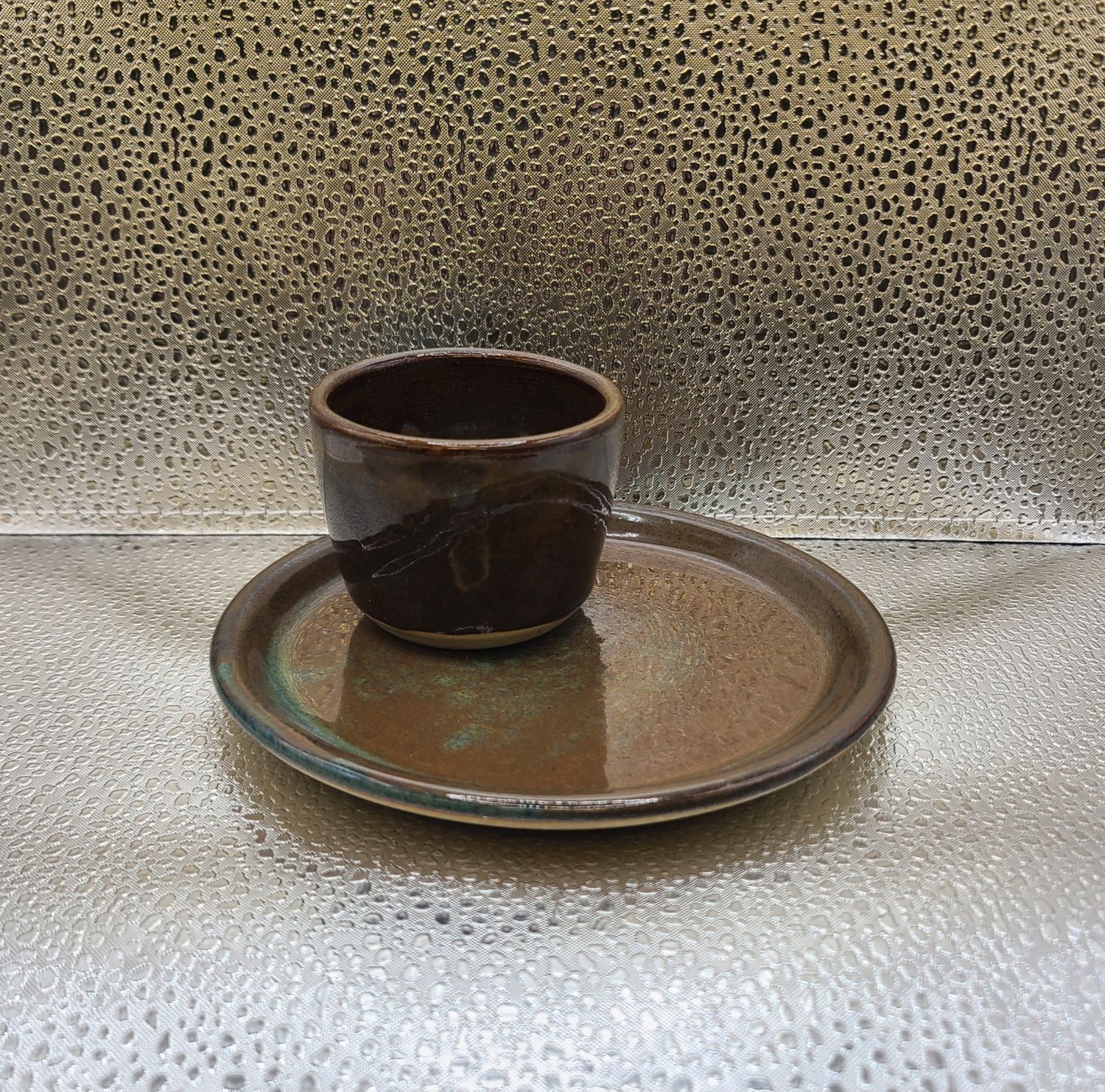 Stoned Denim Communion Cup and Plate 1