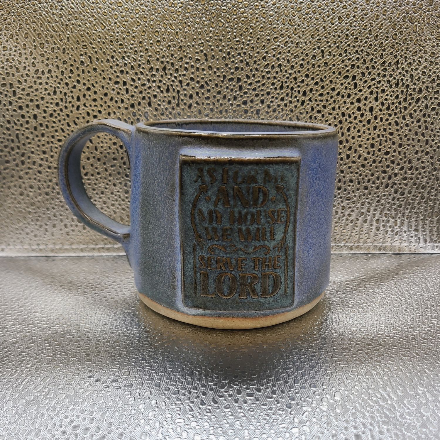 Frost Blue Scripture Mug As For Me....