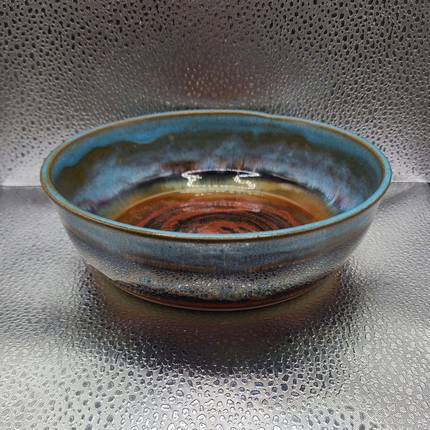Norse Blue and Copper Float Serving Bowl Small