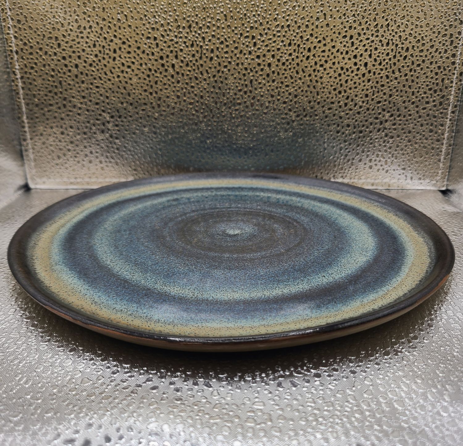 Midnight Blue and Textured Turquoise Plate