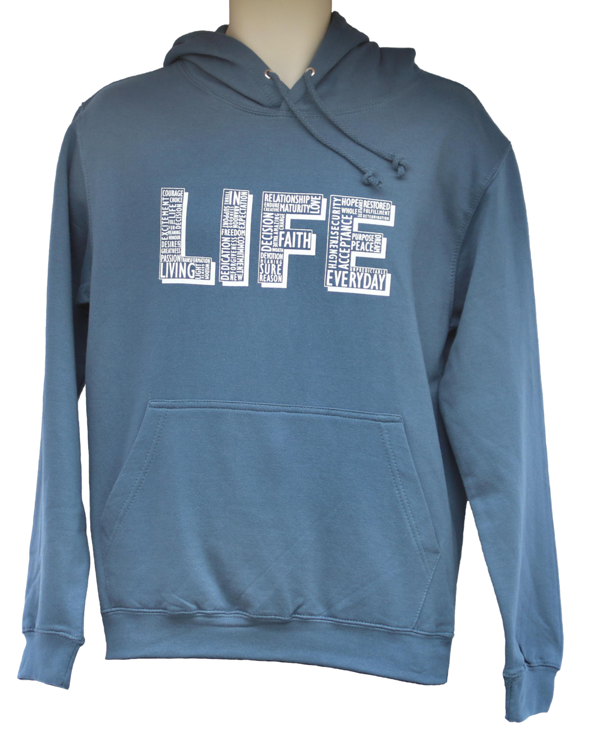LIFE Hoodie Air Force Blue Unisex, Size: Small, Colour: Air Force Blue
