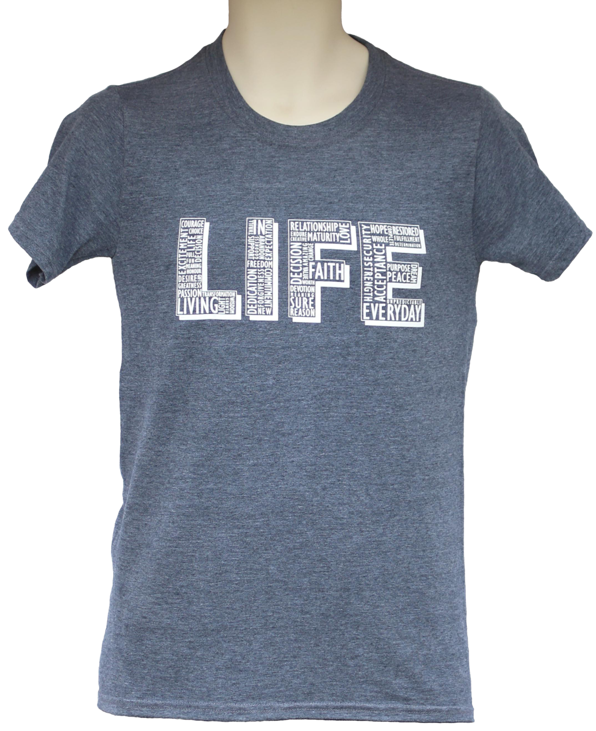 Life Unisex T Shirt, Size: Small, Colour: Heather Navy