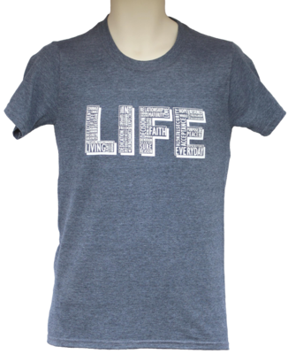 Life Unisex T Shirt, Size: Small, Colour: Heather Navy