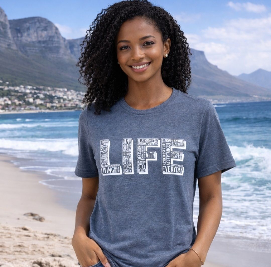 Life Unisex T Shirt, Size: Small, Colour: Heather Navy