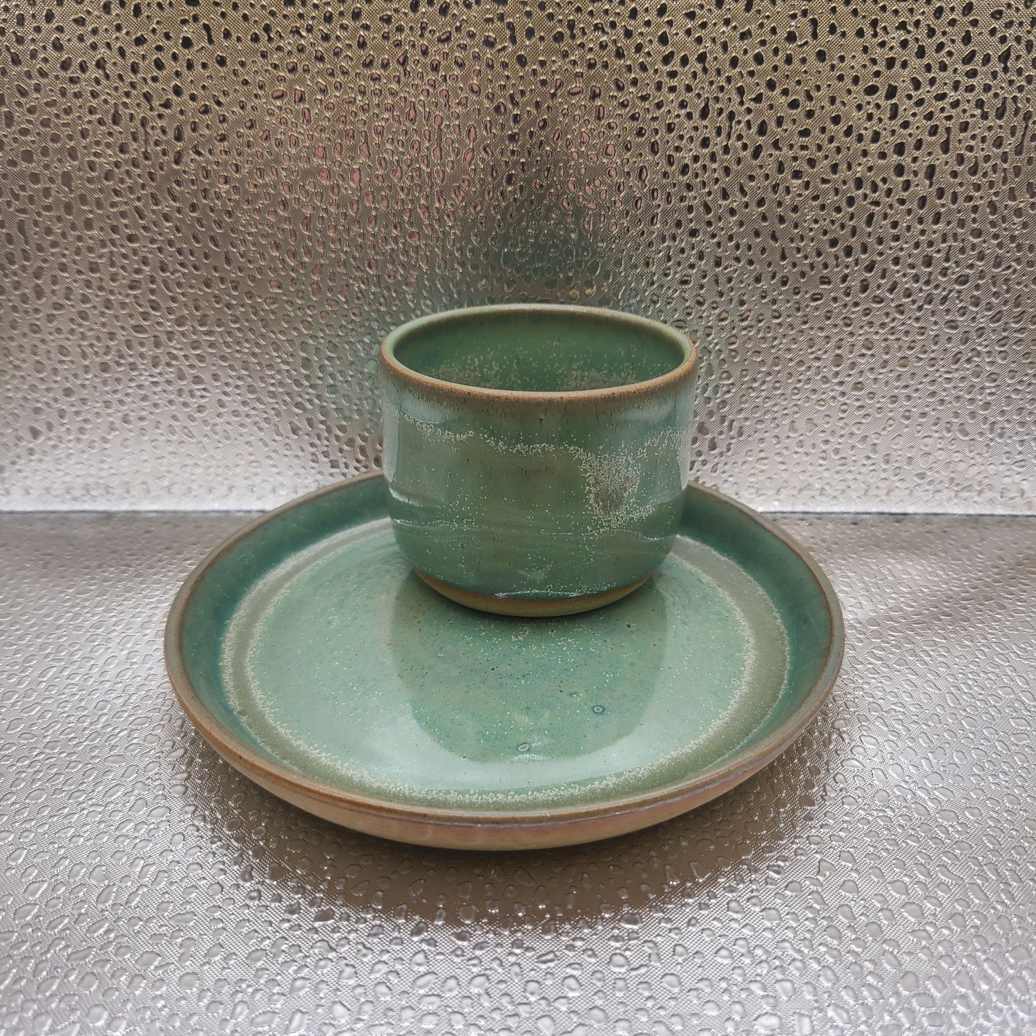 Green Tea Communion Cup and Plate