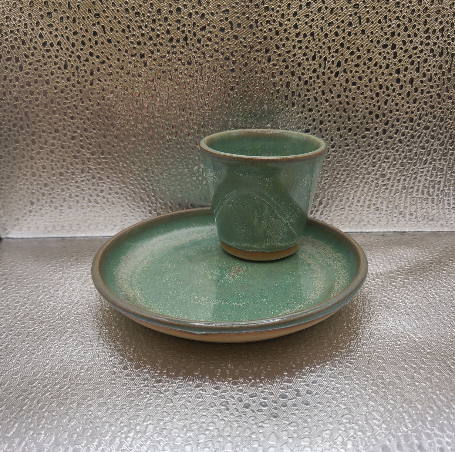 Green Tea Communion Cup and Plate