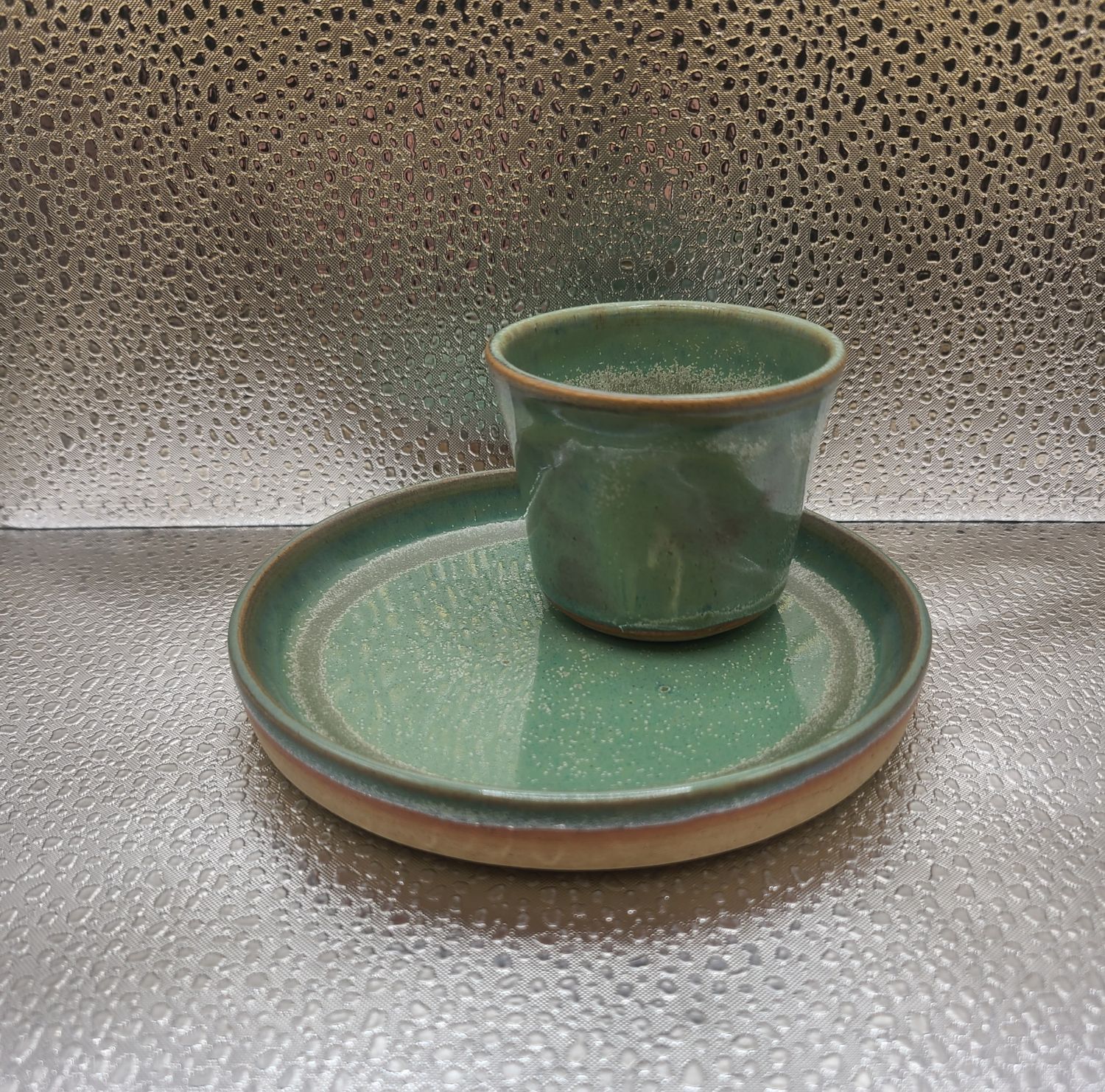 Green Tea Communion Cup and Plate 1