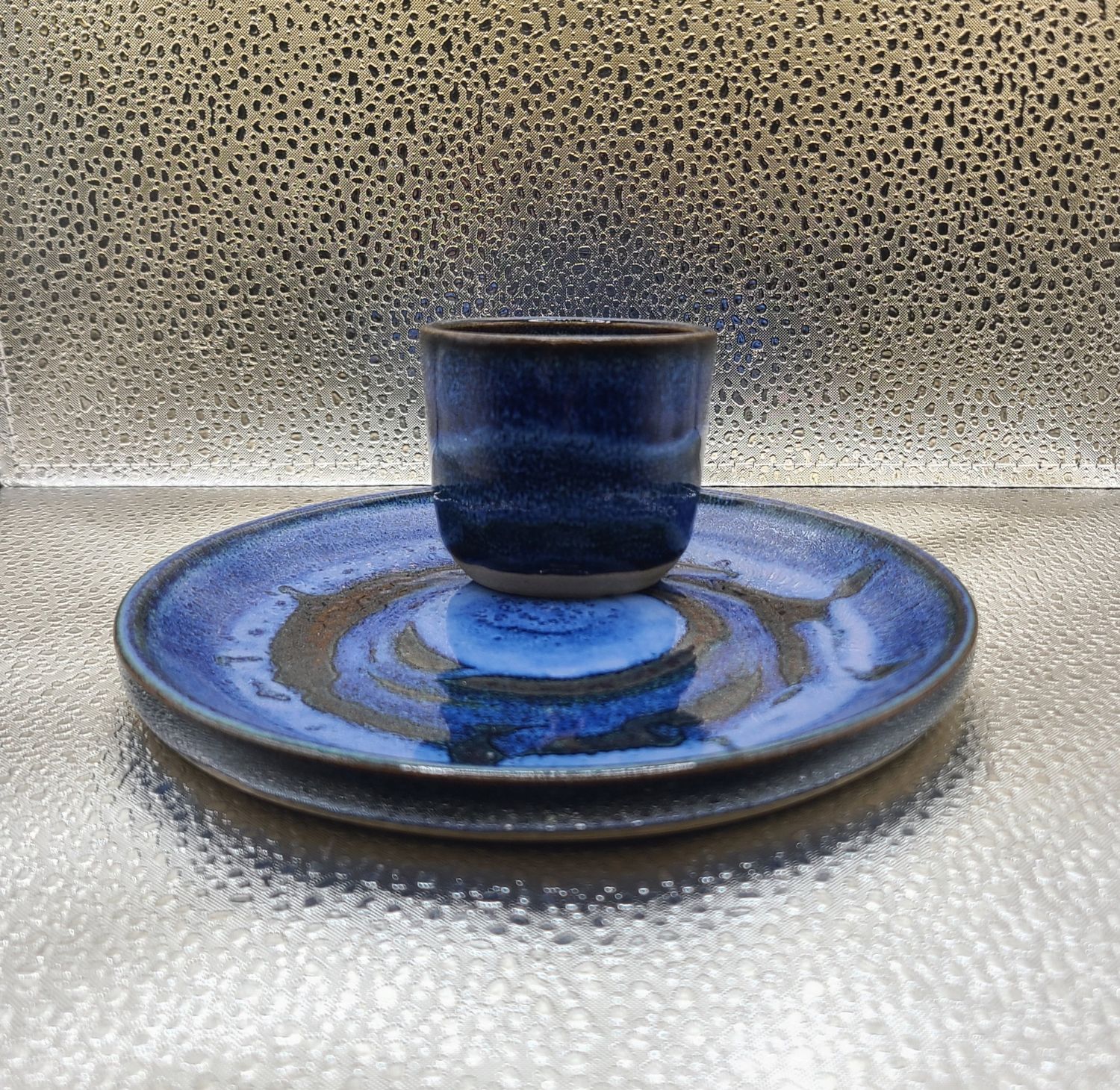 Surf Blue and Floating Blue Communion Cup and Plate 2 Surf Blue and Floating Blue Communion Cup and Plate 2