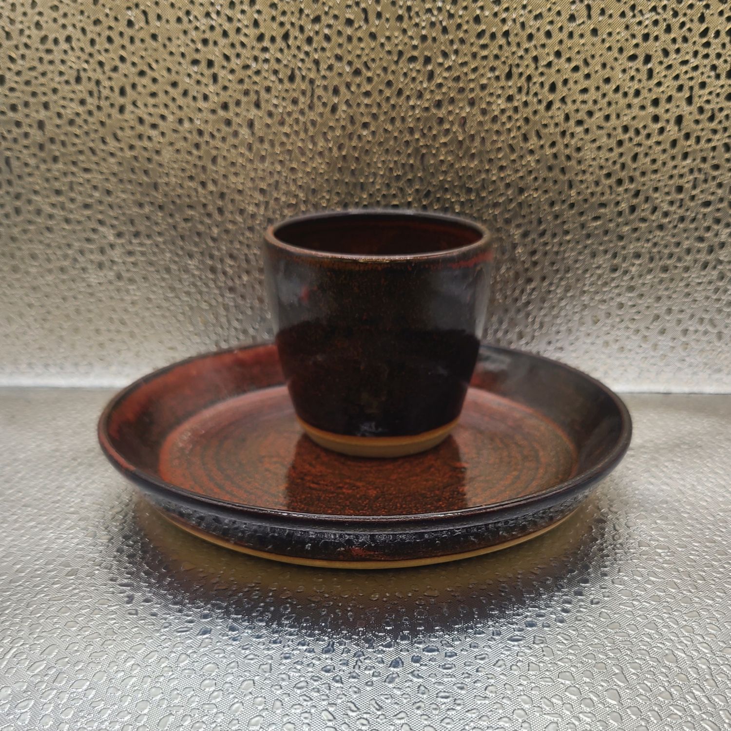 Copper Float Communion Cup and Plate 2