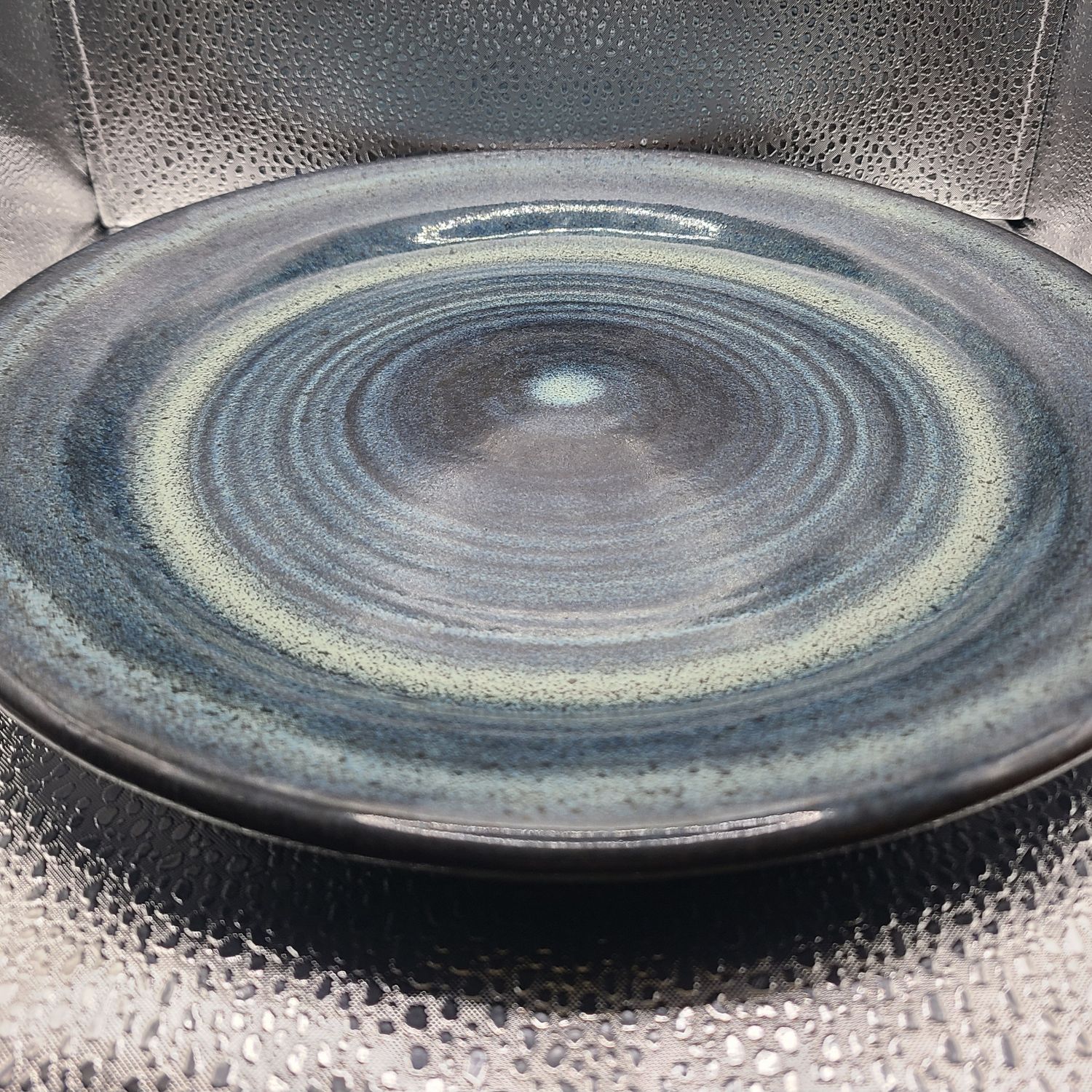 Midnight Blue and Textured Turquoise Plate