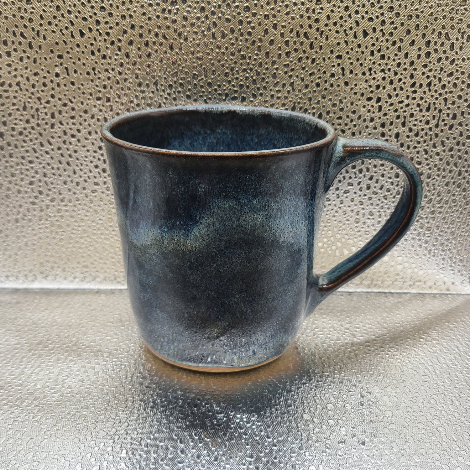 Midnight Blue and Textured Turquoise Mug