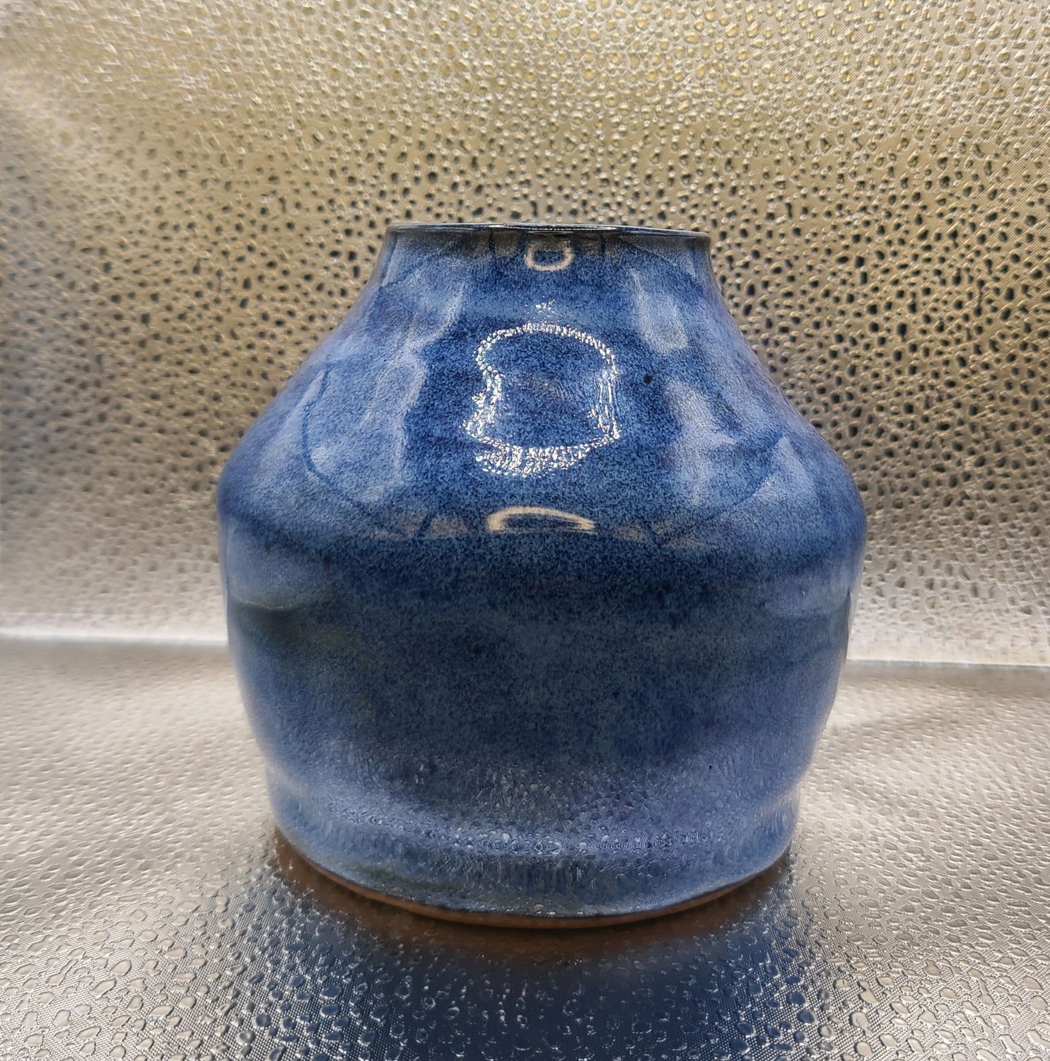 Black Slip and Floating Blue Vase