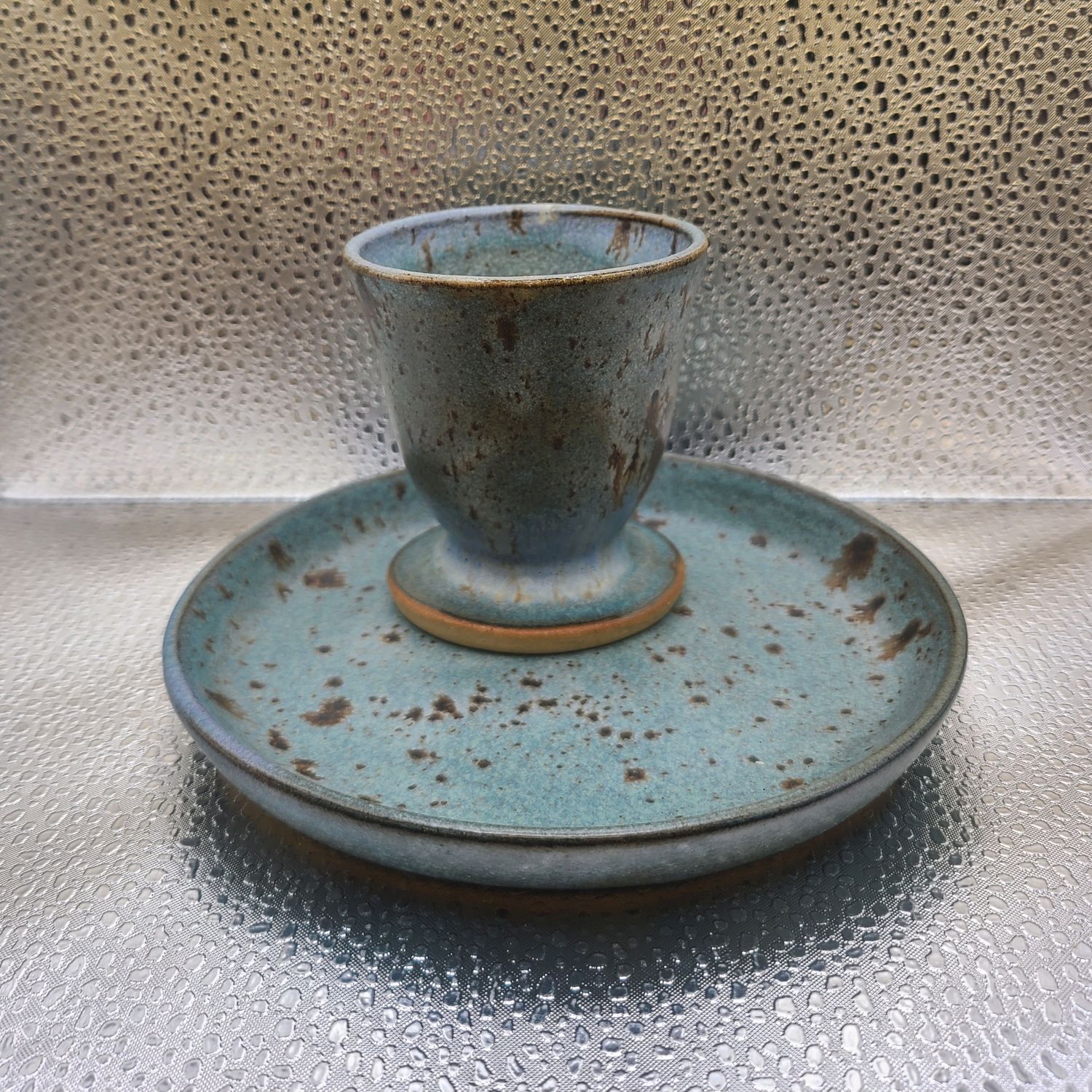 Winterwood and Frost Blue Communion Cup and Plate 2