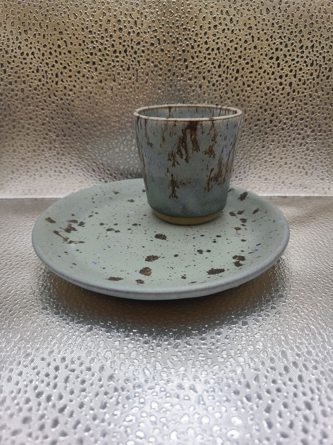 Winterwood and Frost Blue Communion Cup and Plate 2