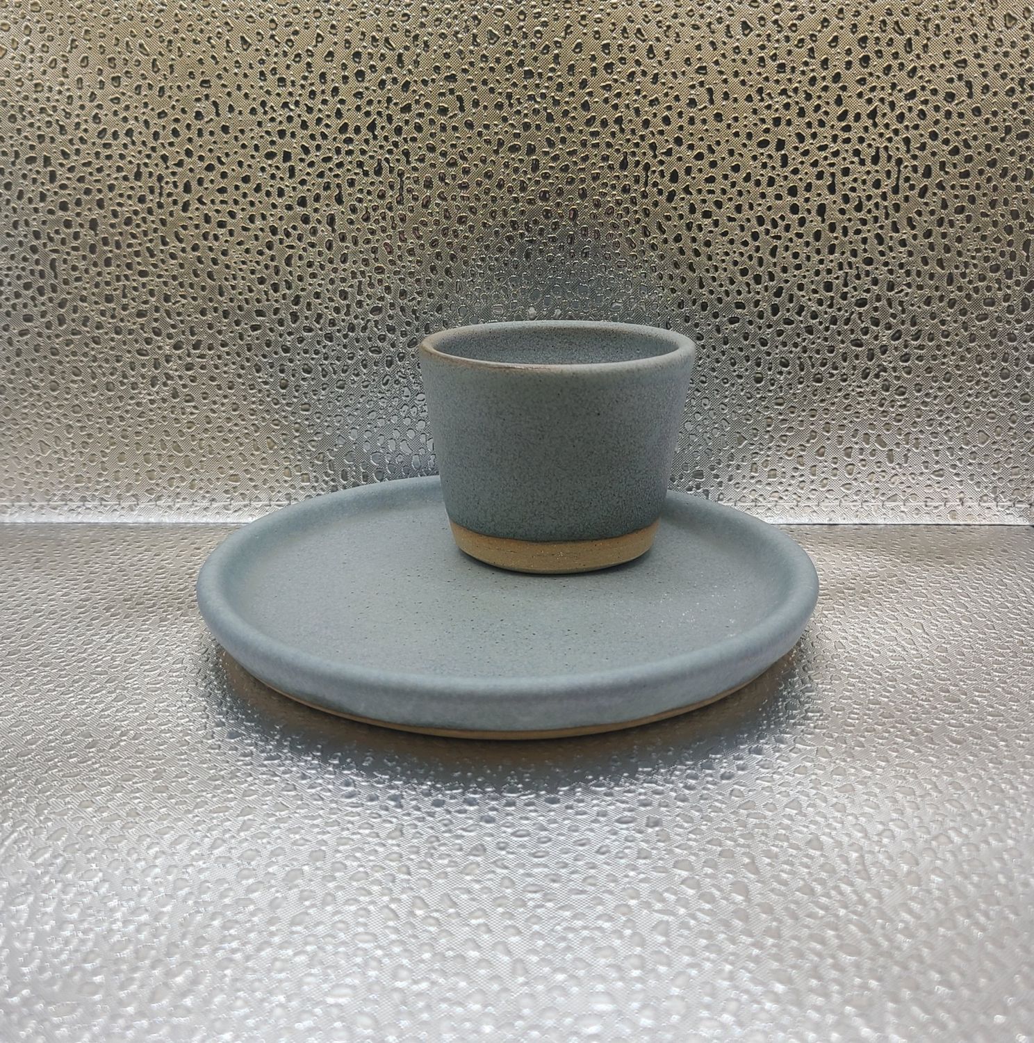 Frost Blue Communion Cup and Plate 3