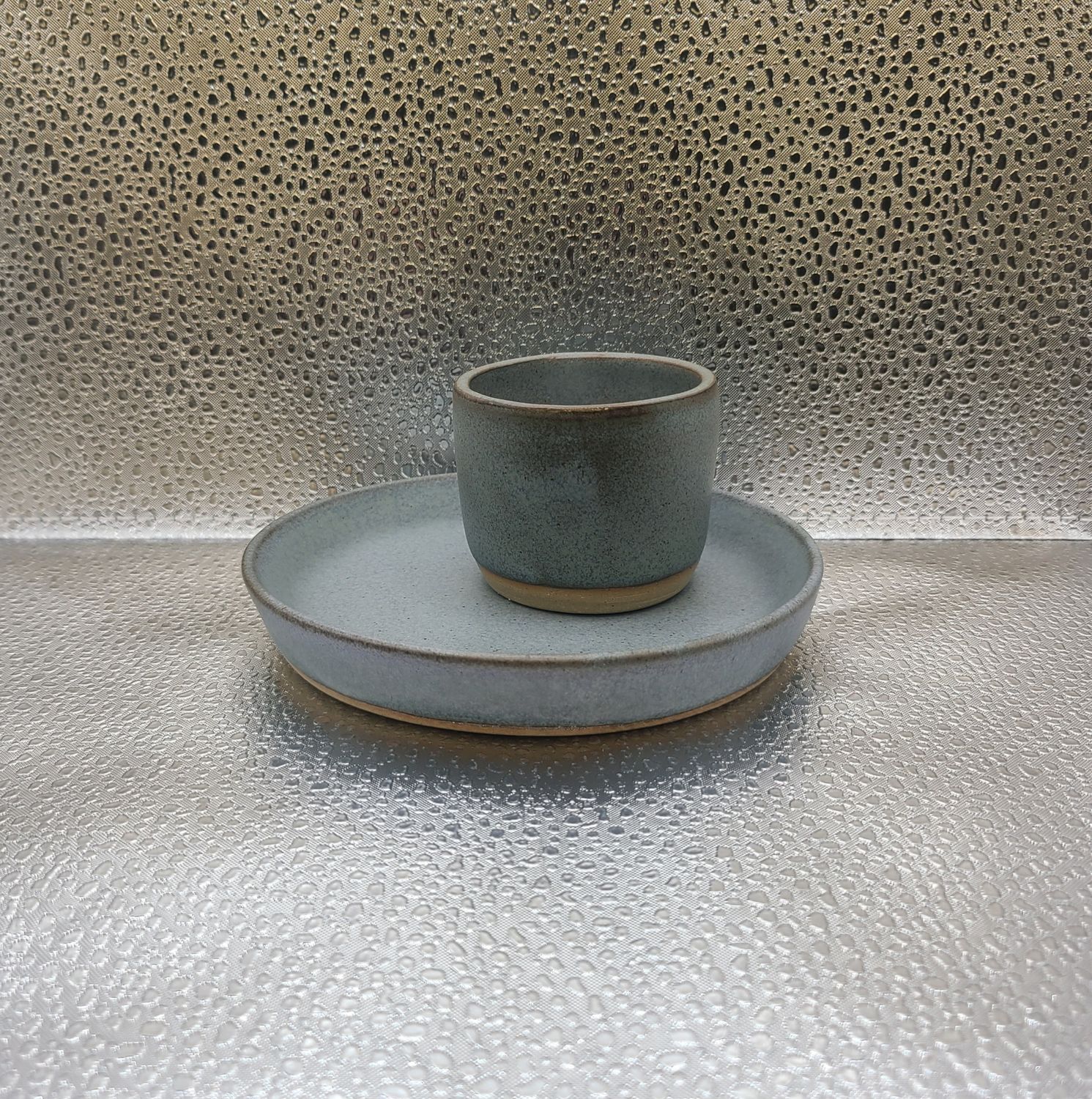 Frost Blue Communion Cup and Plate 4