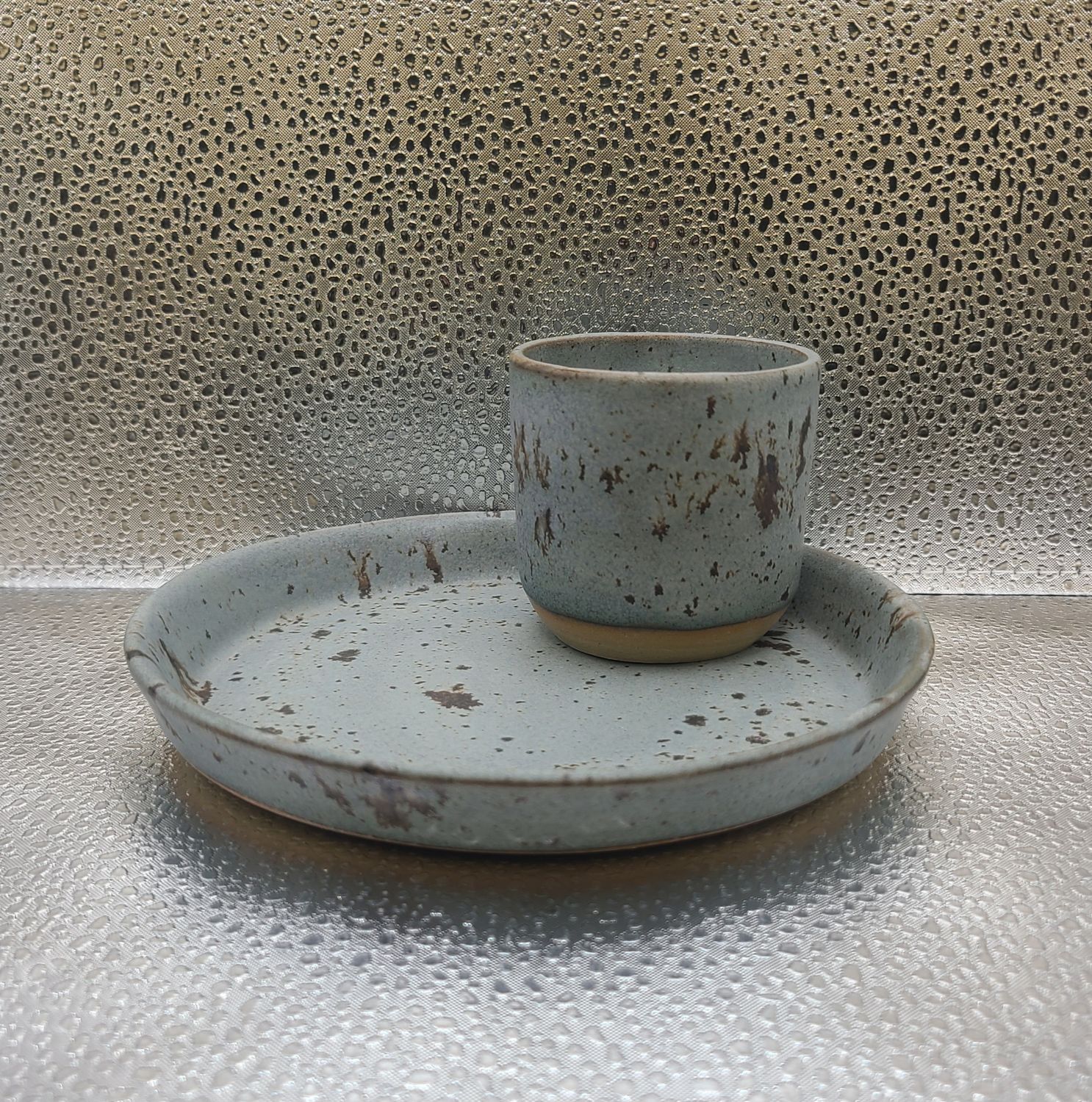 Winterwood and Frost Blue Communion Cup and Plate 2