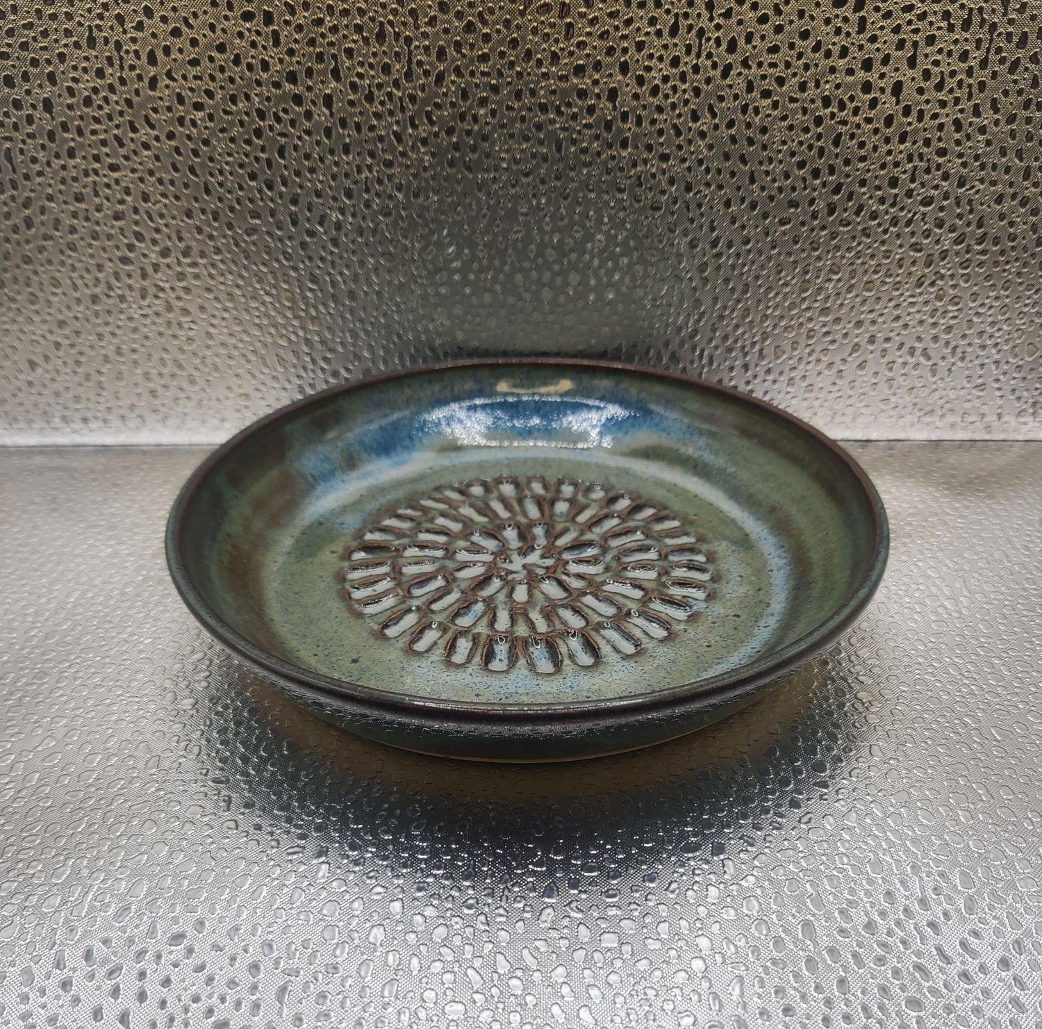 Stoned Denim Garlic Grater Dish