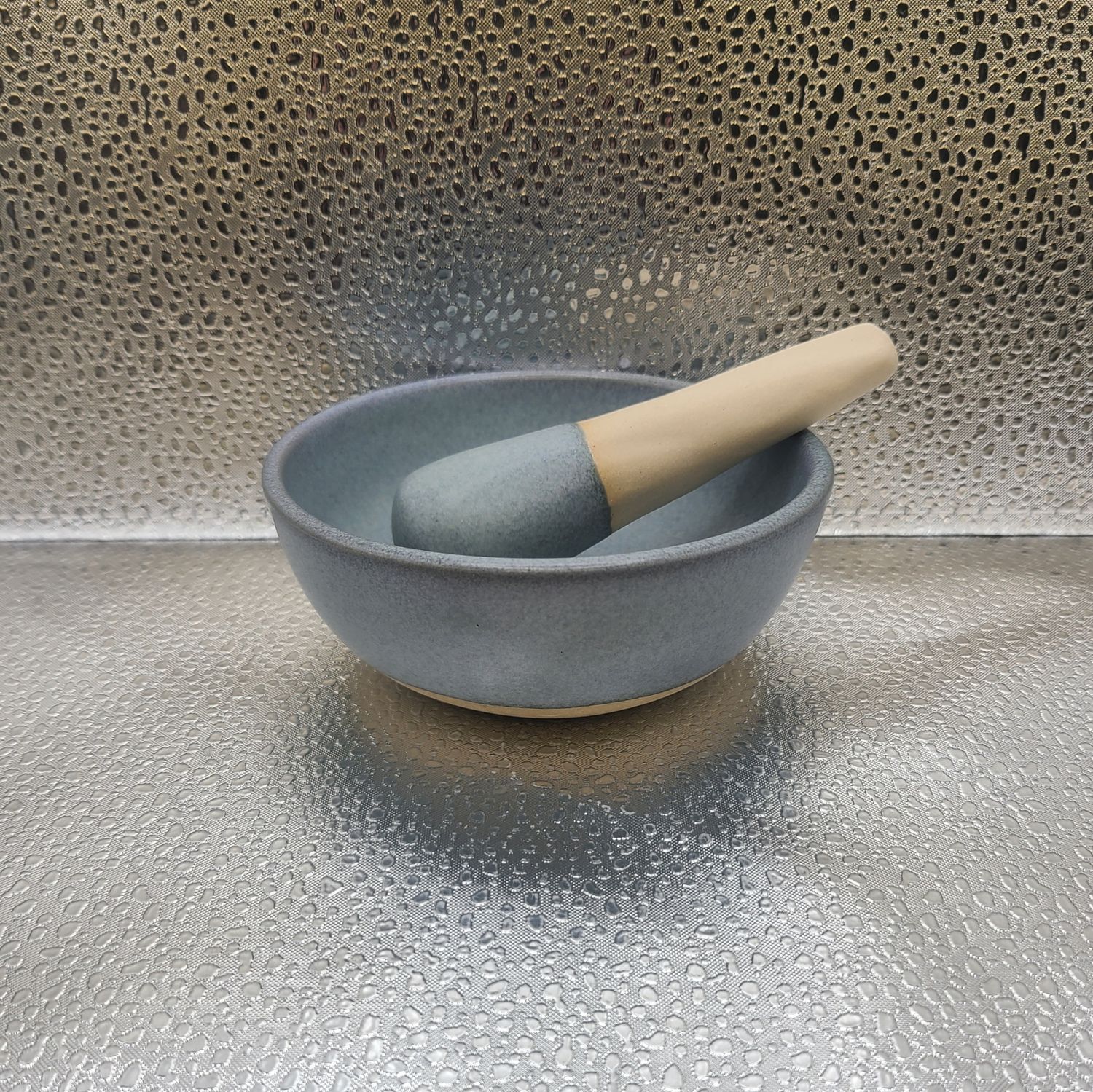 Frost Blue Pestle and Mortar