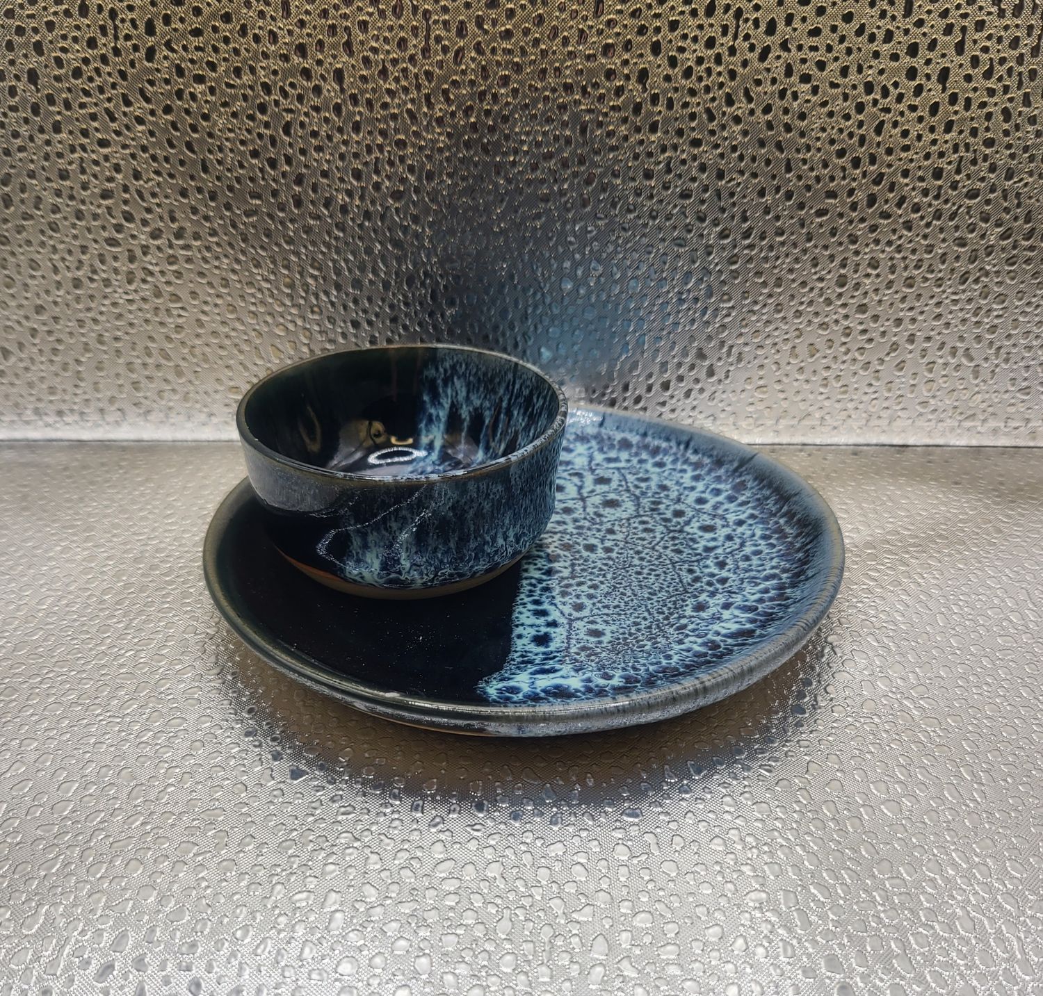 Storm and Snow Communion Cup and Plate 