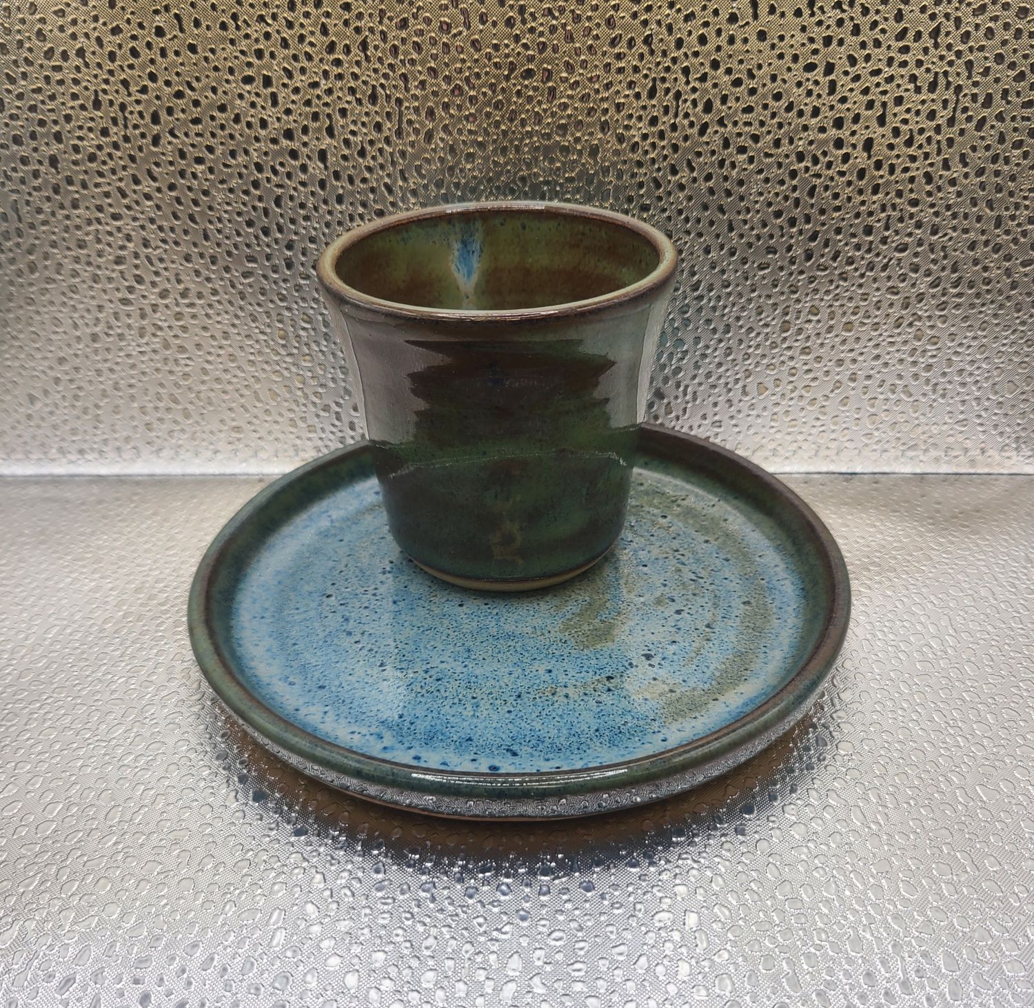 Stoned Denim Communion Cup and Plate 2