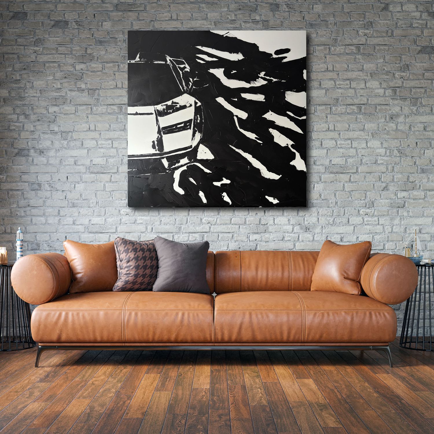 Lamborghini Countach 100x100 cm acrylic on canvas
