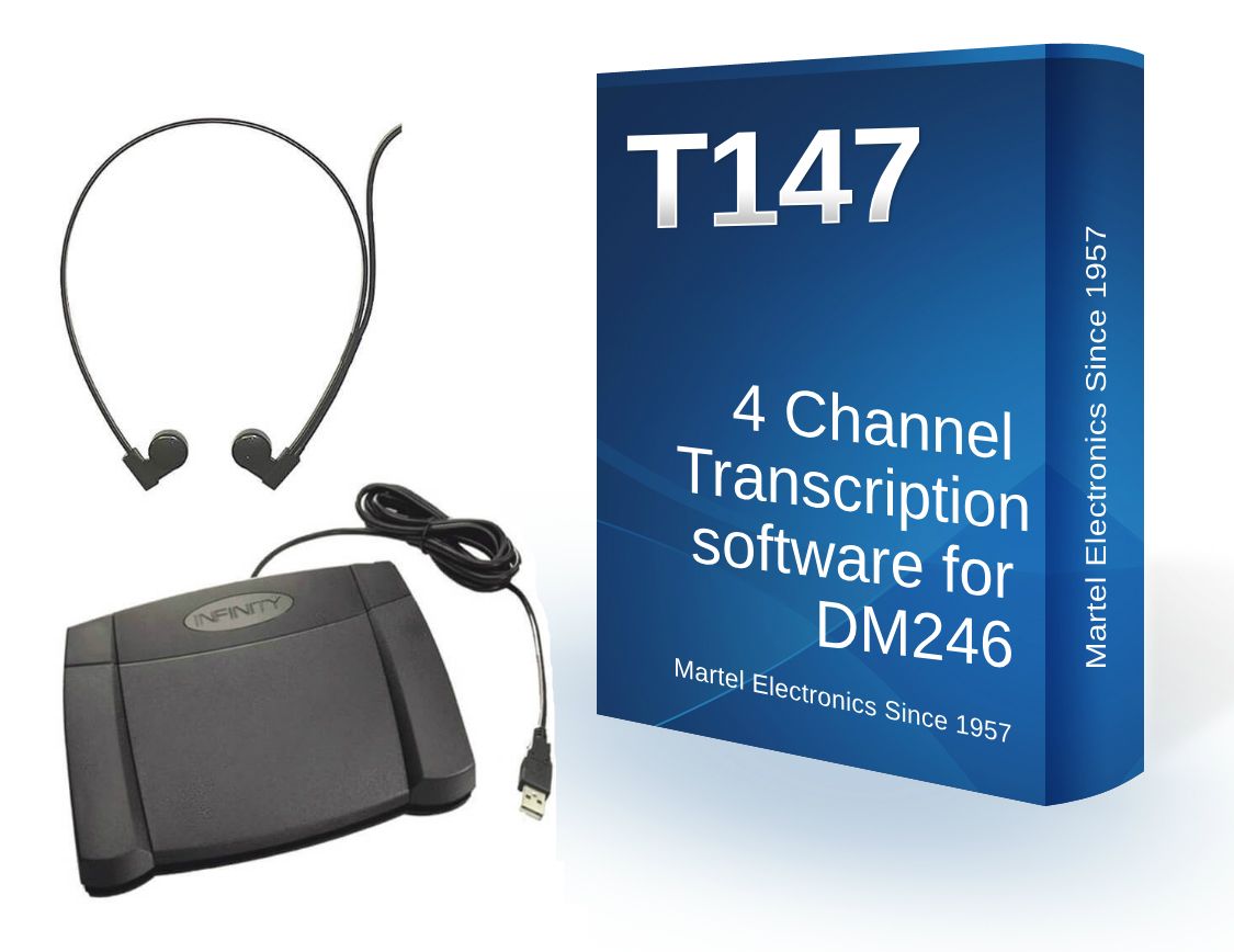 T147 4-Channel Transcription Kit for DM246 Courtroom Recorder