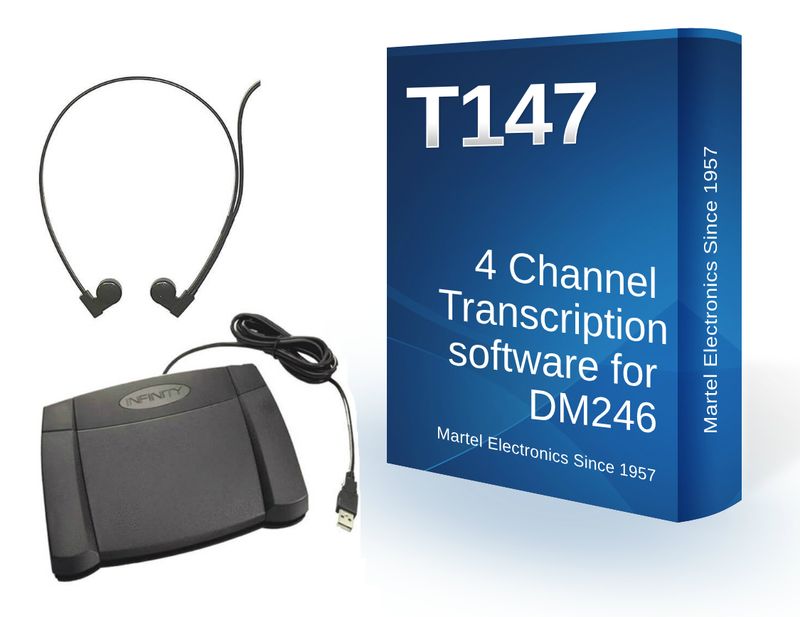 T147 4-Channel Transcription Kit for DM246 Courtroom Recorder
